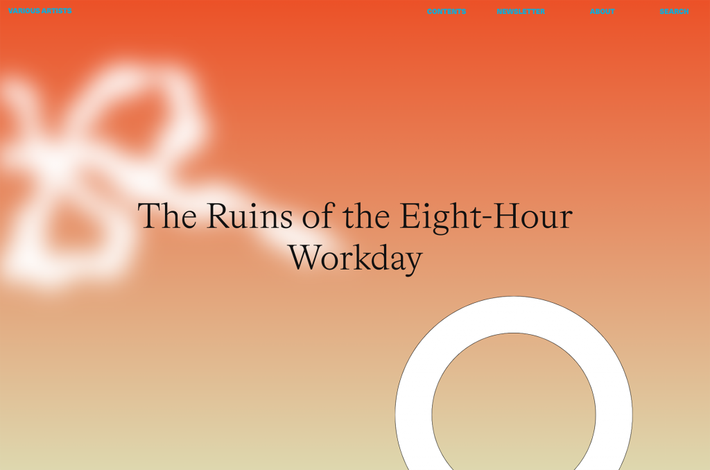 'The Ruins of the Eight-hour Workday', Various Artists - Eugenia Lim